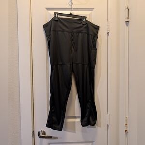 Black Silky Plus Active Pants